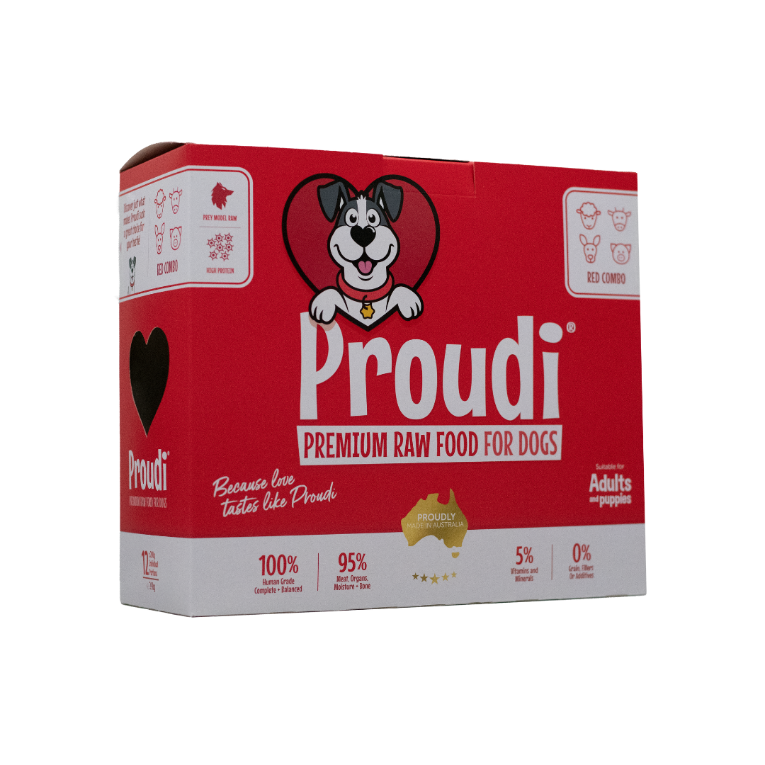 Proudi Red Meat Food Combo for Dogs 200g x 12 portion box