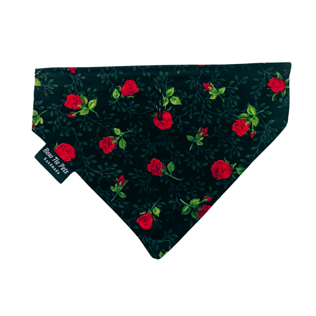Long Stemmed Roses On Collar Bandana